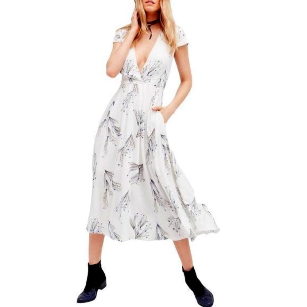 Free People Retro Printed Midi Dress